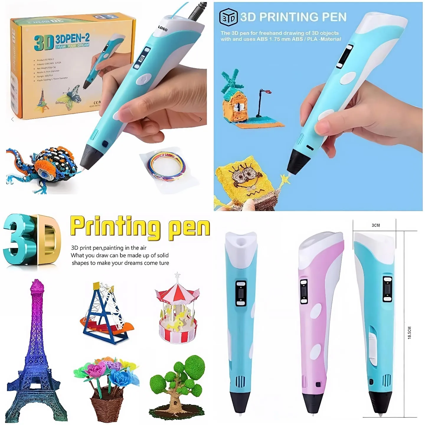3D printing pen for creative designs