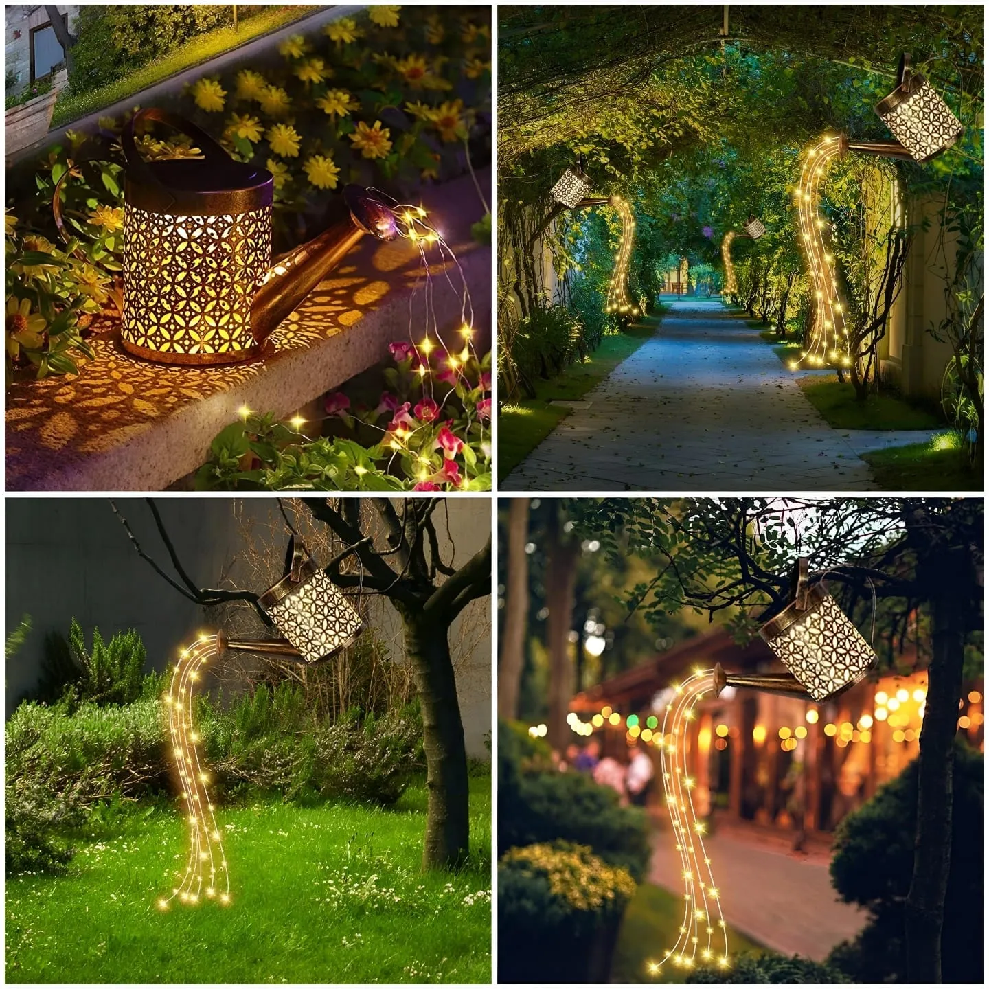 Decorative solar powered garden lights